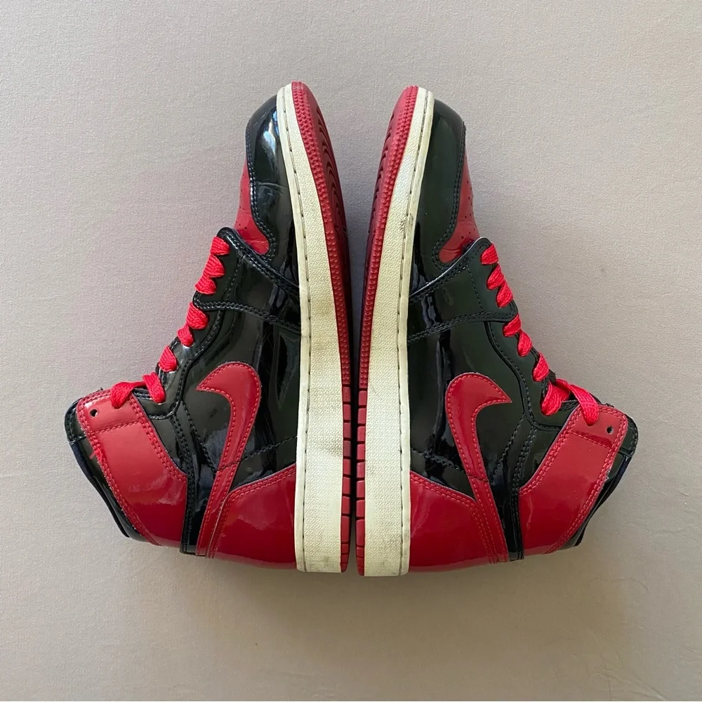 Jordan Men’s High Top Sneakers in Red and Black